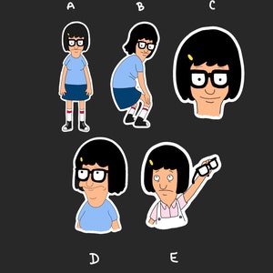 Bob’s Burgers Stickers | Tina Belcher iPad Laptop Notebook Bullet Journal Bujo Water Resistant Weatherproof Water Bottle Kawaii Stickers