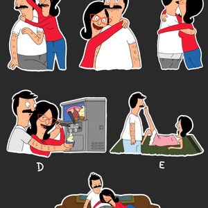 Bob’s Burgers Stickers | Bob & Linda Belcher iPad Laptop Notebook Bullet Journal Bujo Water Resistant Weatherproof Water Bottle stickers