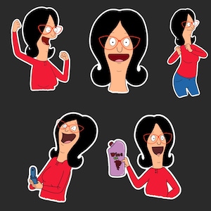 Bob’s Burgers Stickers | Linda Belcher iPad Laptop Notebook Bullet Journal Bujo Water Resistant Weatherproof Water Bottle Kawaii stickers