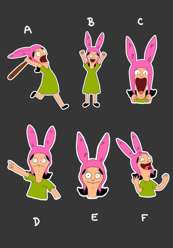 Bobs Burgers Stickers Louise Belcher 
