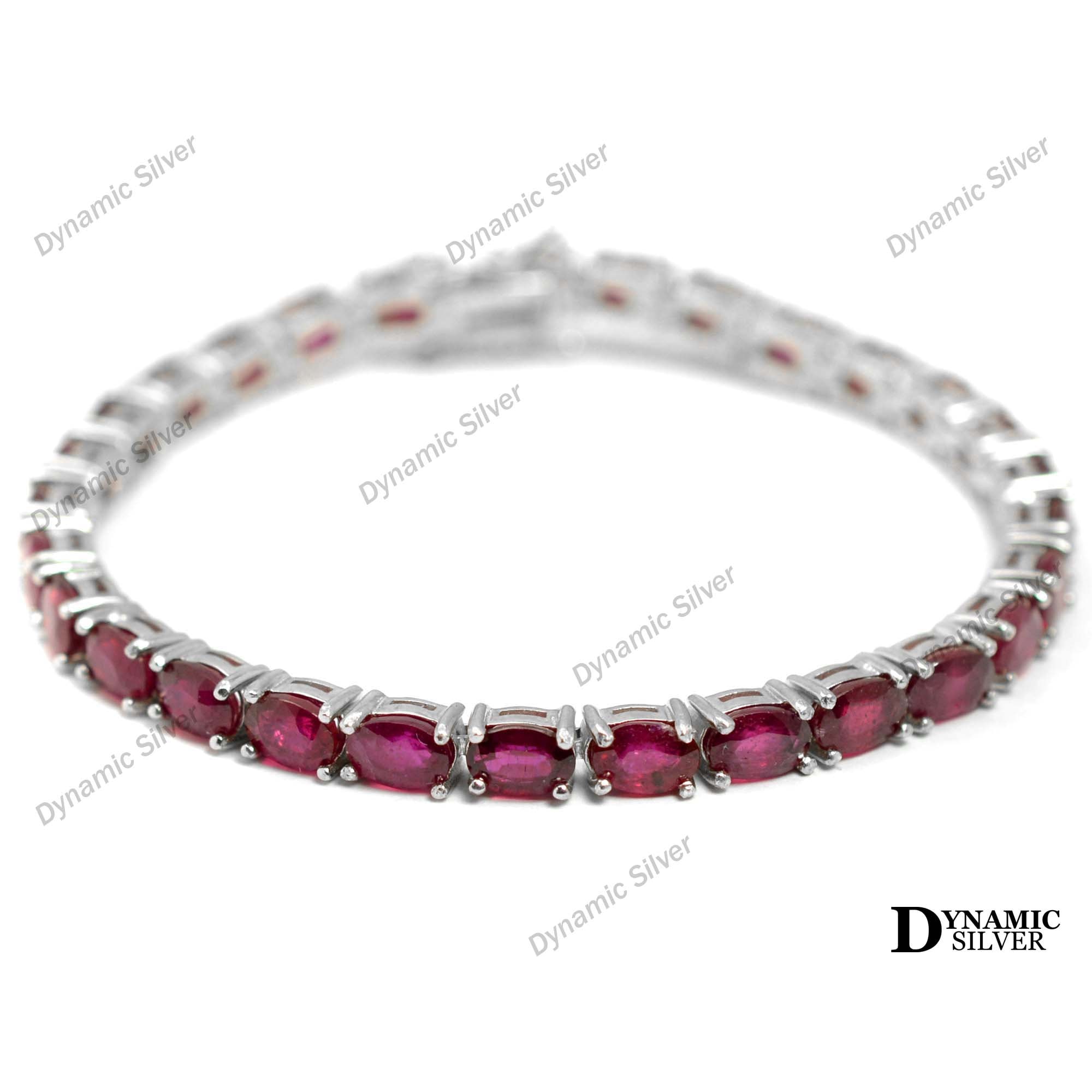 Natural Ruby Bracelet 925 Sterling Silver Bracelet Red Stone | Etsy