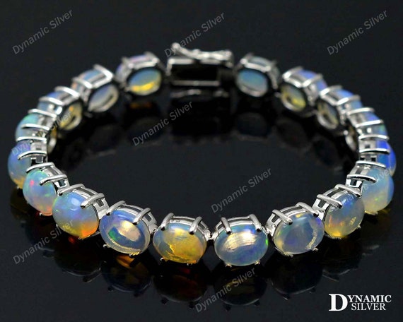 20.00 Carat Natural Ethiopian Opal and Diamond 14 Karat Solid Yellow Gold  Bracelet For Sale at 1stDibs | ethiopian gold bracelet, opal tennis bracelet