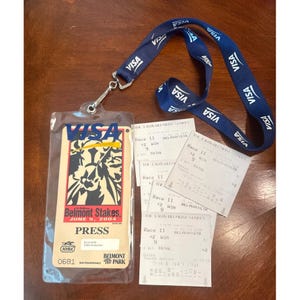 2004 Belmont Stakes Press Pass & Rasse 11 Wetttickets Sammlerstück Erinnerungsstücke