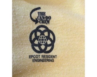 Rare Vintage Disney "The Can Do Crew" Epcot WDI Engineering Polo Shirt sz L LG