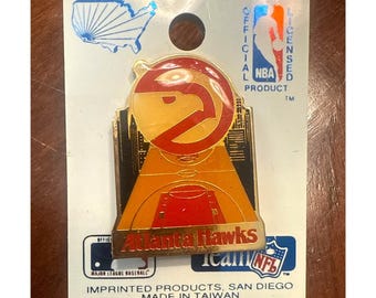 Atlanta Hawks NBA Championship Trophy Pin Gold/Red Official Licensed Product