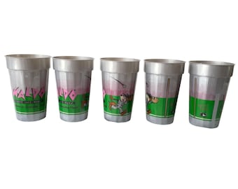 RARE Vintage 5pcs Waldo White Sox Wolf Cups - Collector Series 1992