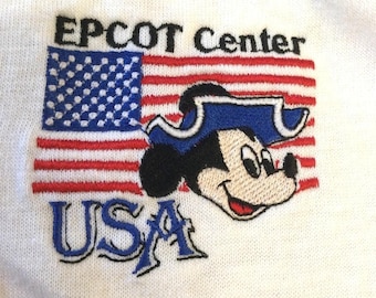 Vintage Disney Epcot Center Cast Member Employee Mens XL Polo Shirt Mickey Mouse