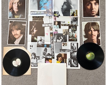 The Beatles White Album Stereo SWBO-101 Capitol Records 2 LP Vinyl Poster Photos