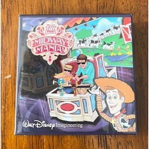 rare Walt Disney Imagineering Pixar Toy Story Midway Mania Button Pin Woody