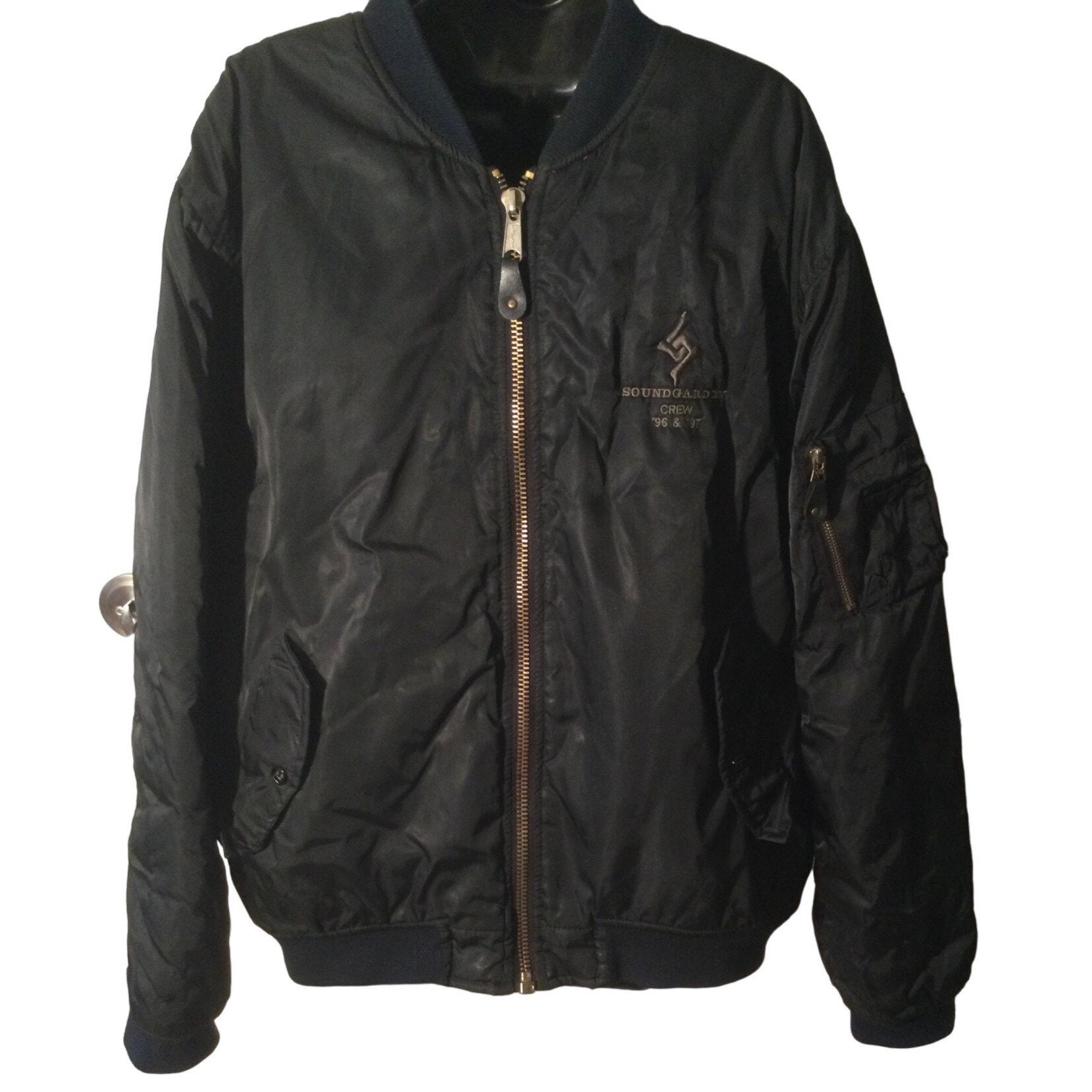 Soundgarden Concert Crew Jacket 1996 and 1997 Black Men's Soundgarden Concert Crew Jacket 1996 and 1997 Black Men's