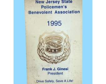 1995 New Jersey State Policemen's Benevolent Association Safety Card