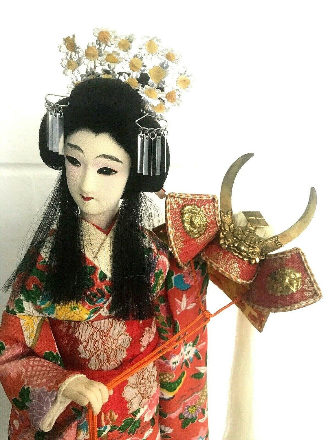 Vintage Japanese Silk Geisha Doll 16 Estate Figurine Etsy