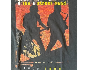 Bruce Springsteen The E Street Band 1999 Concert Tour Black T-Shirt XL AllSport