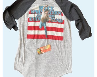 1984 Bruce Springsteen and The E Street Band Born In The USA Tour SHIRT w/ Ticket