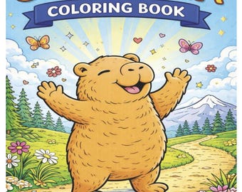 Chill Like a Capybara: A Bold and Easy Coloring Book for Adults and Kids Featuring Simple, Big Designs for Relaxation