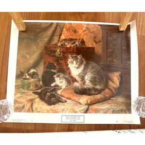 Henriette Ronner-Knip &quot;Proud Mother&quot; 1899 Cat Art Print