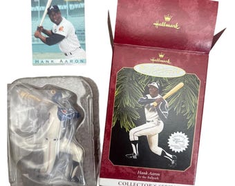 Hallmark Keepsake Hank Aaron "At The Ballpark" Ornament Honkbalkaart 1997 mint