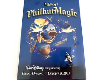 Donald Duck Mickey's PhilharMagic Button Grand Opening Oct 8 2003 Disney Pin
