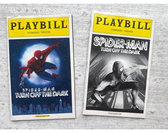 Spider-Man Turn Off The Dark Broadway Playbill Lot Of 2 - April & July 2011 Editions