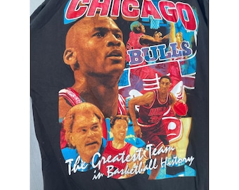 Maglietta vintage dei Chicago Bulls dei campioni NBA del 1997 XL Michael Jordan Rara HTF