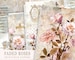 Junk Journal Printable Papers, Faded Roses Paper, Scrapbooking Antique Papers,Collage Sheets,Vintage Pinks Rose,Old Fashioned Paper,Digital 