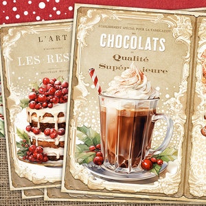 Christmas Cookies Junk Journal Kit, Gingerbread Junk Journal Pages, Cookie Journal Printable Papers, Digital Collage Sheet, Vintage Papers