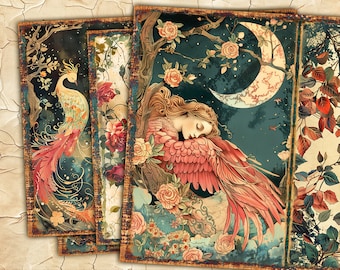 Wild Forest Junk Journal Kit, Magical WoodlandJunk Journal Papers, Enchanted Forest Collage Sheet, Woodland Animals, Vintage Forest Ephemera