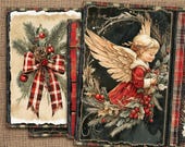 Christmas Junk Journal Kit, Vintage Christmas Digital Papers, Christmas Scene, Winter Holiday Printables,Christmas Ephemera,Santa Claus Card