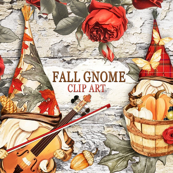 Fall Gnome Clipart, Autumn Gnomes PNG, Gnomes Hand Draw, Pumpkin, Fall Images png, Autumn Clipart, Fall Printable Art, Gnomes Clip Art
