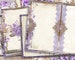 Blank Lined Journal Pages, Basic Junk Journal Kit, Digital Violet Collage Sheets, Violets Digital Papers, Scrapbook Digital Purple Flowers 