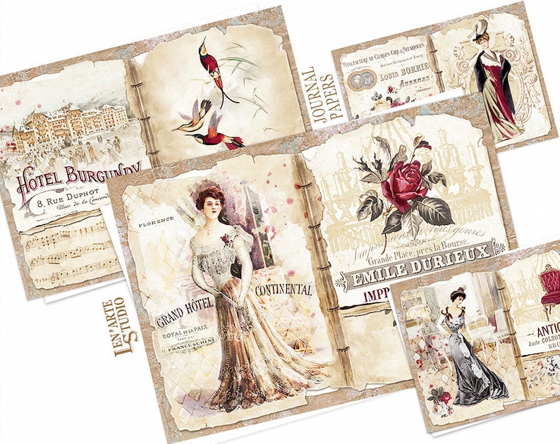 Vintage Victorian Ladies Junk Journal Kit Vintage Woman Junk - Etsy