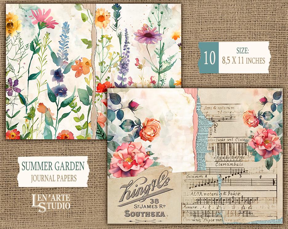 Floral Junk Journal Vintage Papers, Botanical Journal Kit, Printable ...