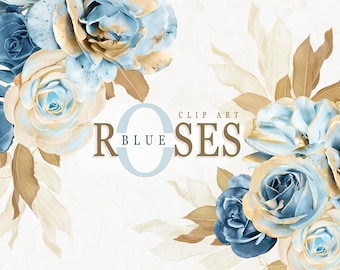 Real Roses Clip Art, Blue Roses Bouquet Clipart, Blue Flower Clip Art, Floral Clipart, Blue Floral Arrangement, Flowers Wedding, Roses PNG