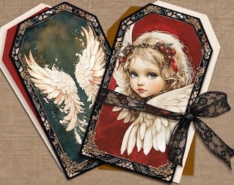 Vintage Christmas Angel Gift Tags – Victorian Ephemera Printable