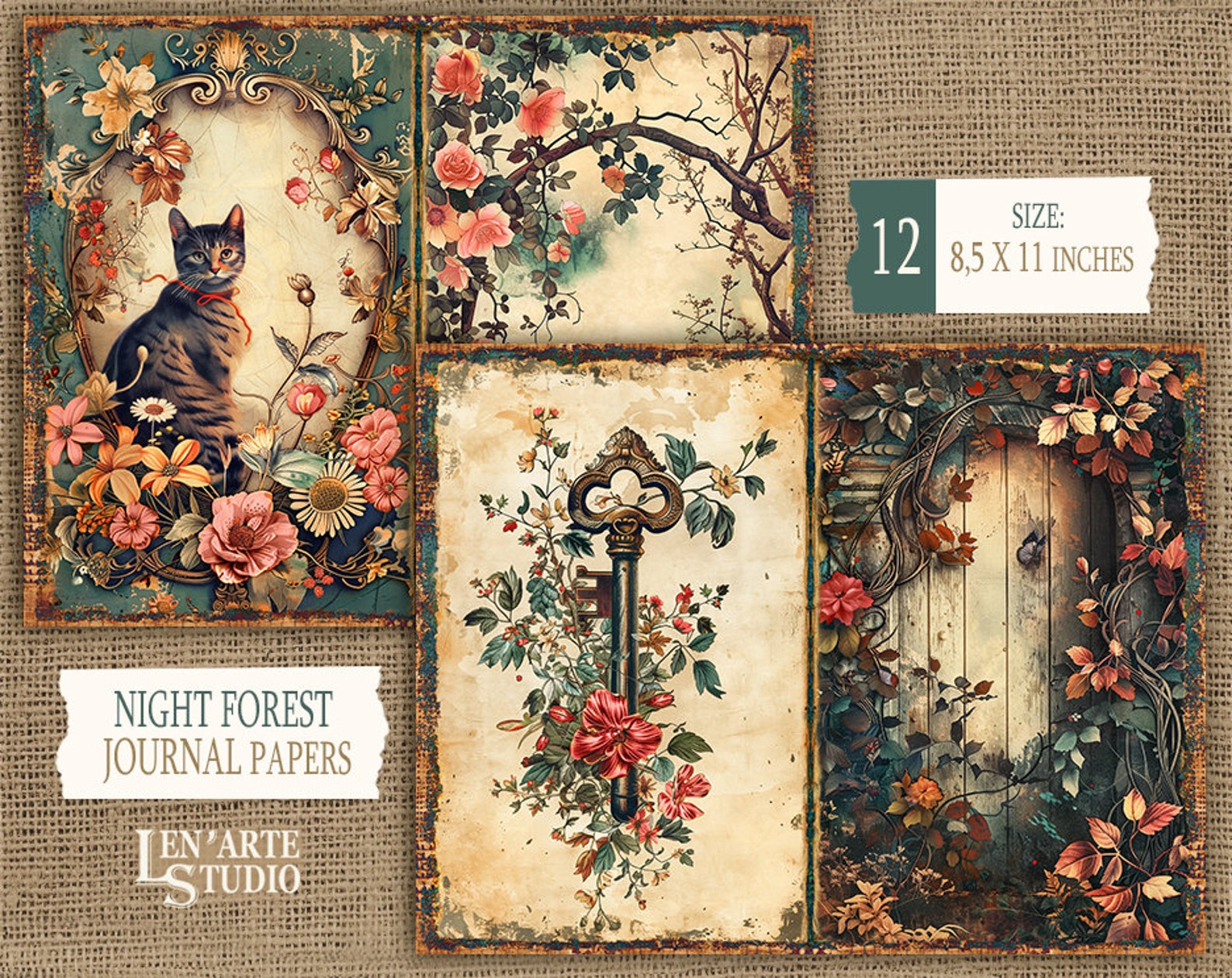 Wild Forest Junk Journal Kit, Magical Woodlandjunk Journal Papers ...