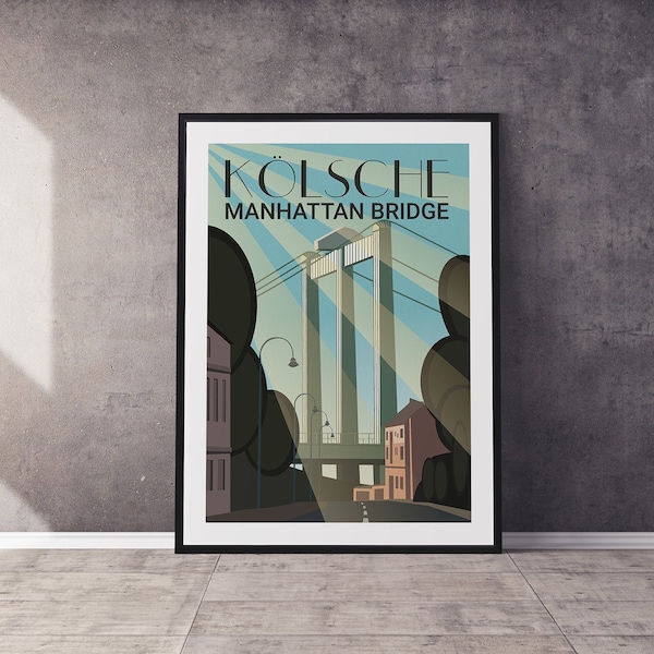 Kölsche Manhattan Bridge, Köln, Poster, Digitaldruck