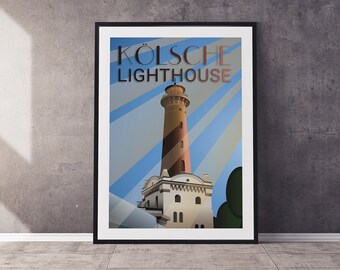 Kölsche Lighthouse, Köln, Poster, Digitaldruck