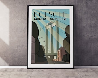 Kölsche Manhattan Bridge, Köln, Poster, Digitaldruck