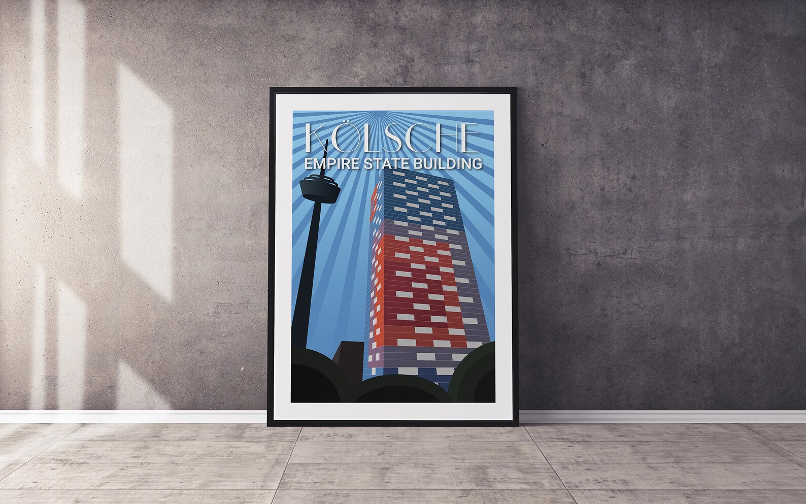 Kölsche Empire State Building Cologne Poster Digital Print ...