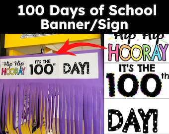 100 Days of School Banner (easy prep!!)
