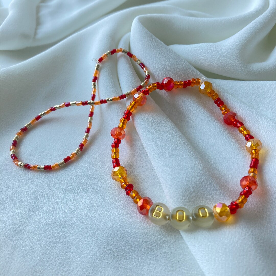 Custom Halloween BOO Bracelet Set - Glow in the Dark Personalized Name ...