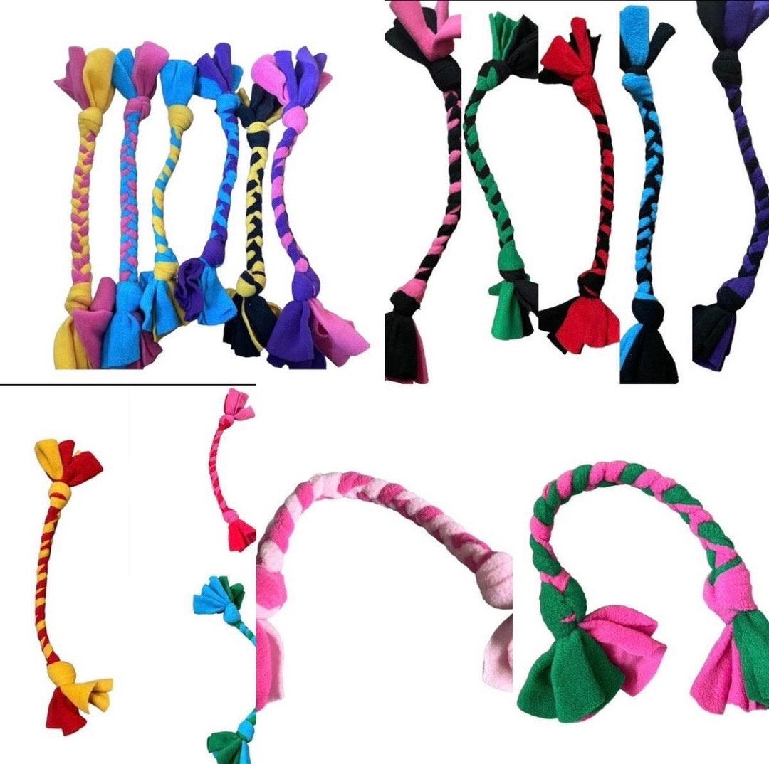 Fleece Plated Tug Toy Chunky Create Your Own, Dog Tug Toy, Dog Toy, Dog Pull Toy, Pull Toy
