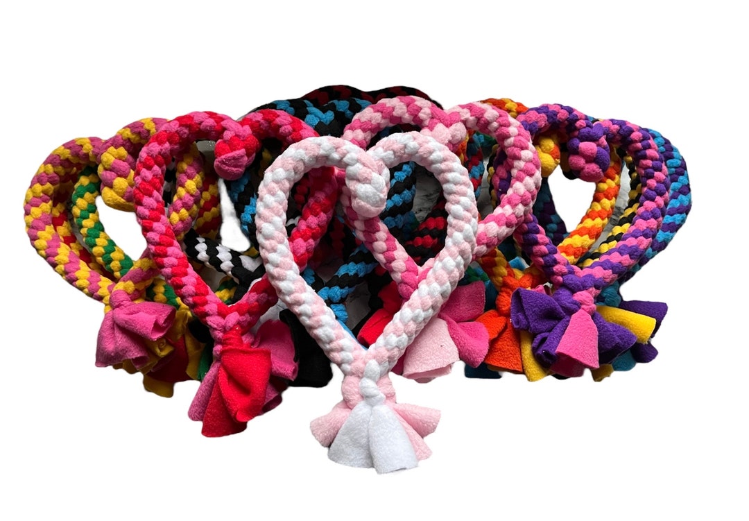 Heart Shaped Chunky Tug Toy, Create Your Own, Dog Tug Toy, Dog Toy, Dog Pull Toy, Pull Toy