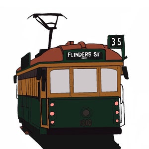 Melbourne Tram Digital Download Flinders Street Tram