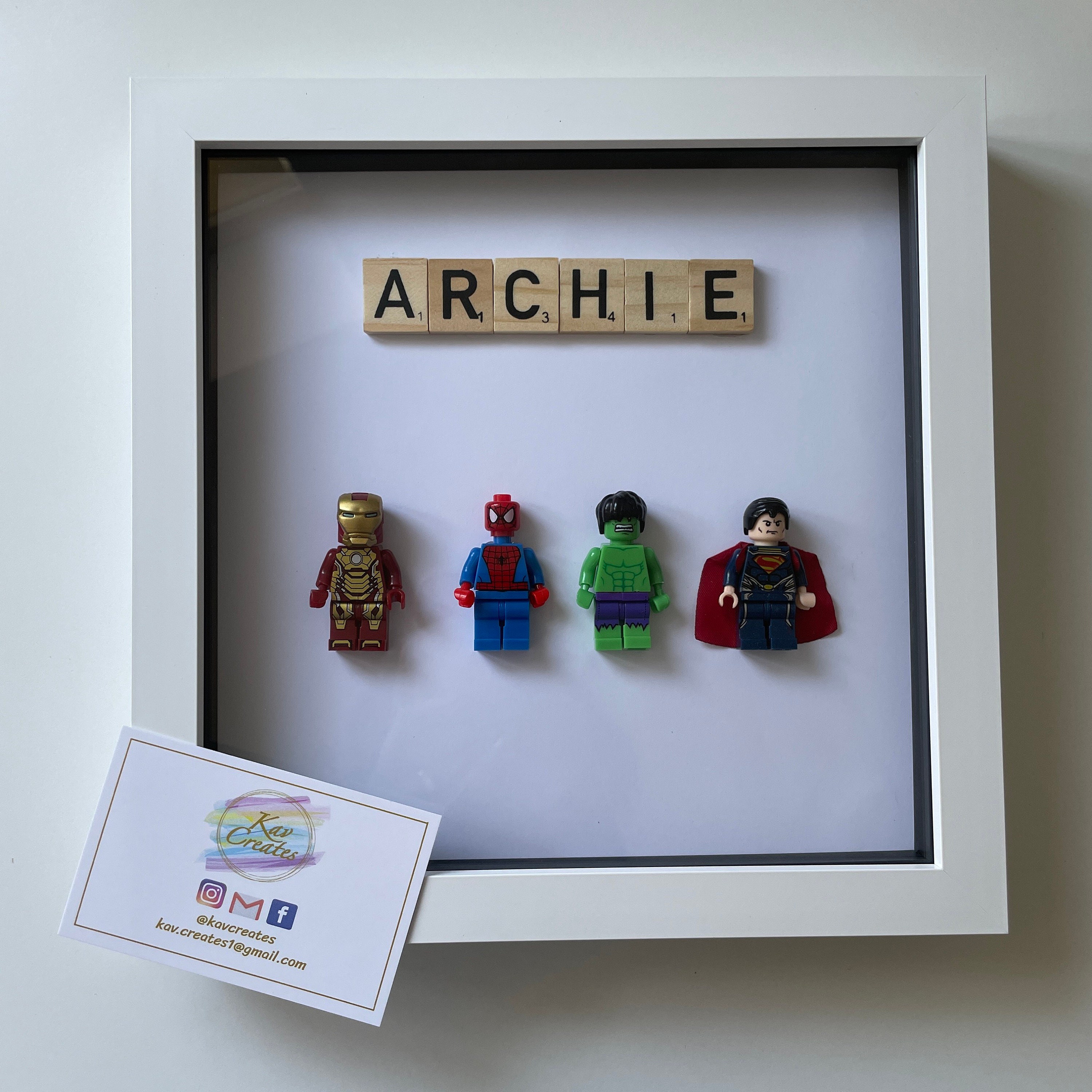 Personalised Superhero/ Avengers/ Marvel/ DC/ Shadow Box | Etsy