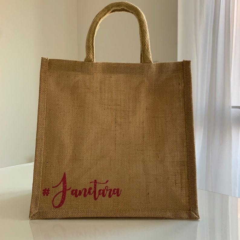 Small/medium/large Personalised Jute Hessian Burlap Tote Bag Etsy UK