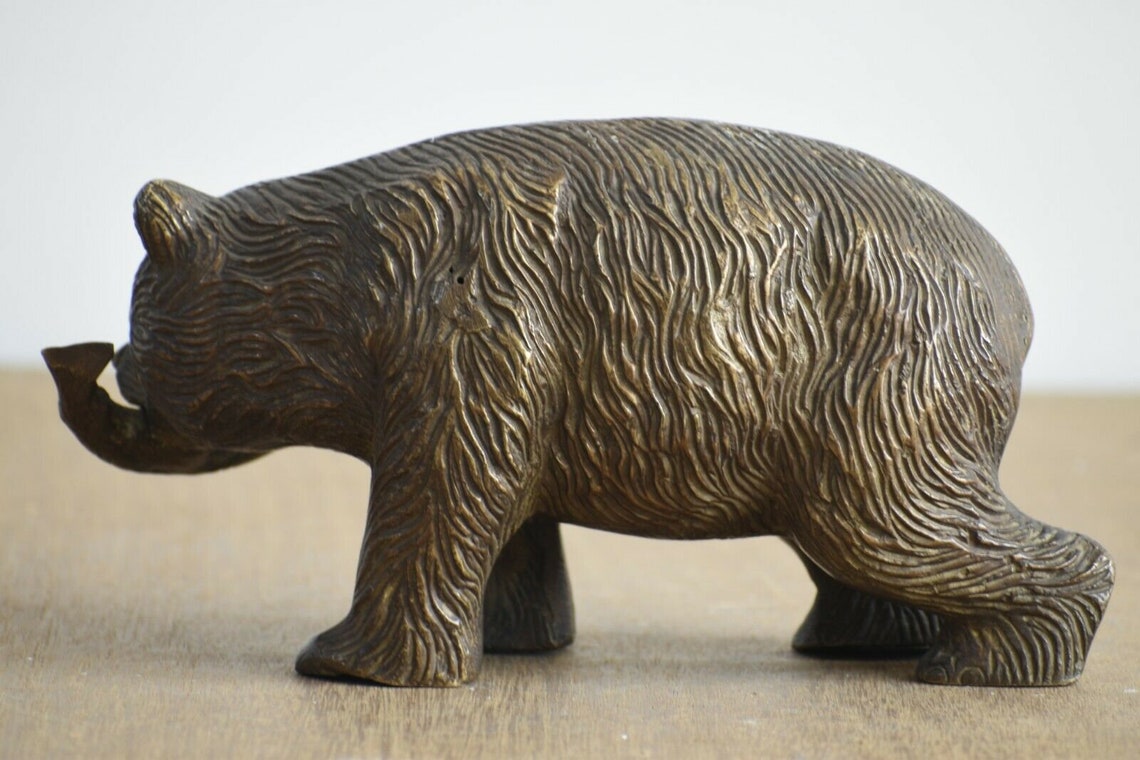 Bronze Bear Statue Figure Hand Carved Figurine 8x4.5x2.25 - Etsy