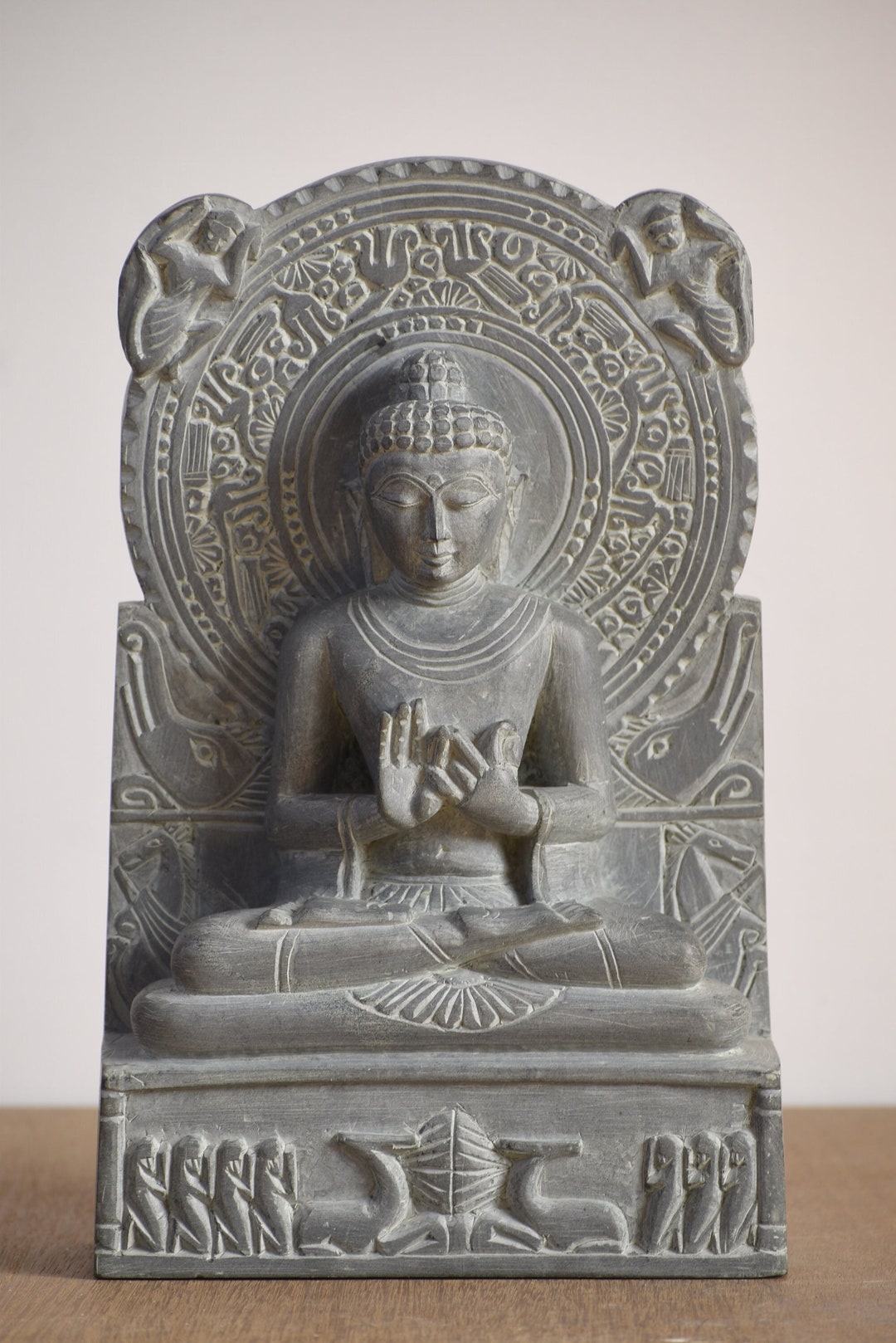 11 Inches Soapstone Buddha Statue Sculpture Hand Carved Etsy