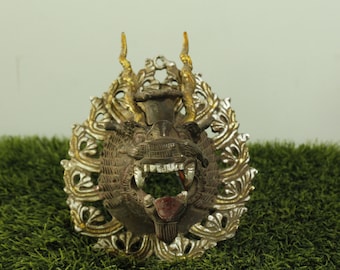 Devil Face For Wall Hanging Hand Carved Bronze Figurine Home Decor Devil Face 7.5 Inches | Demon Face | Halloween Decorative Devil Face