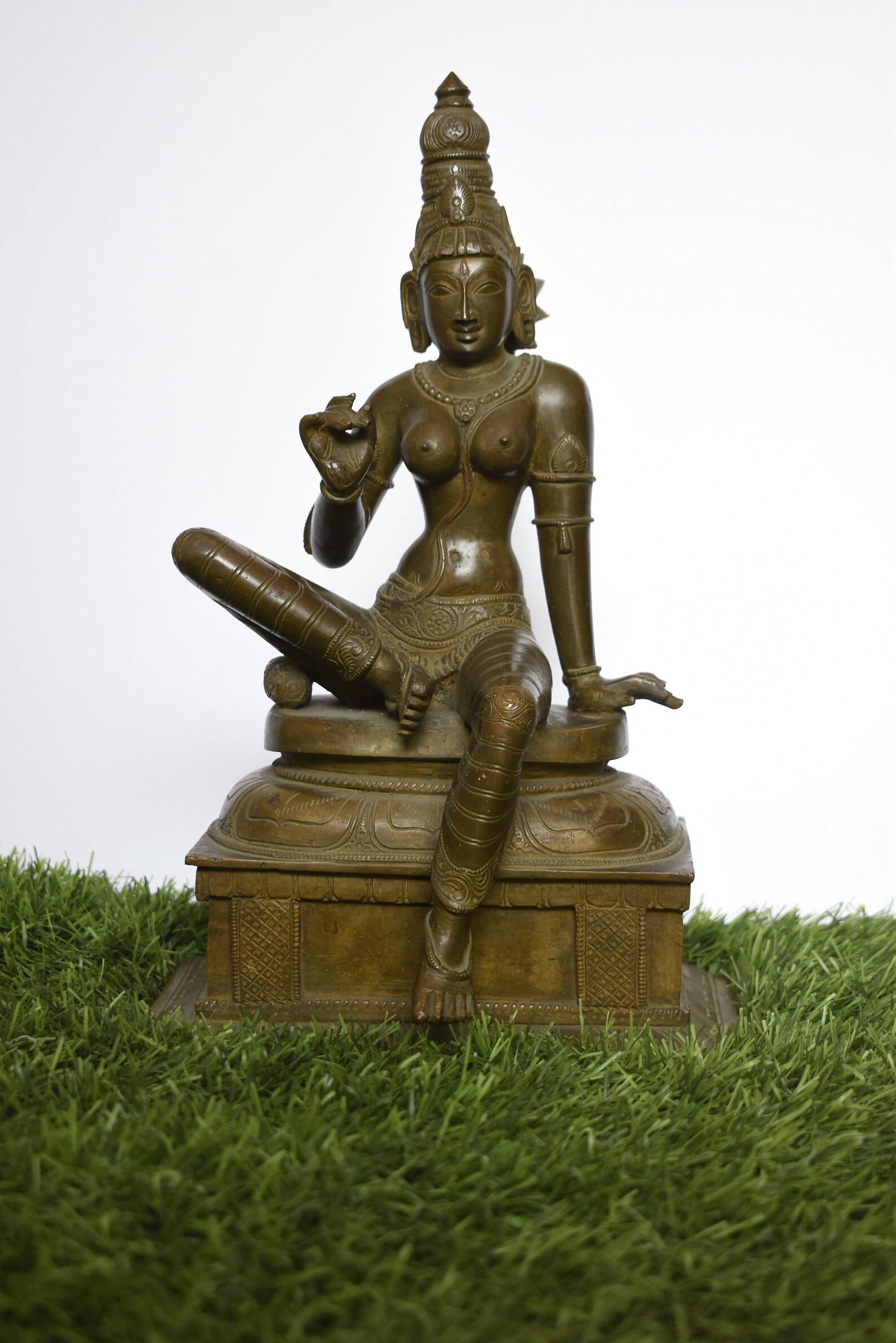 12.5 Hight Bronze Indian Goddess Statue Figurine Hindu Etsy